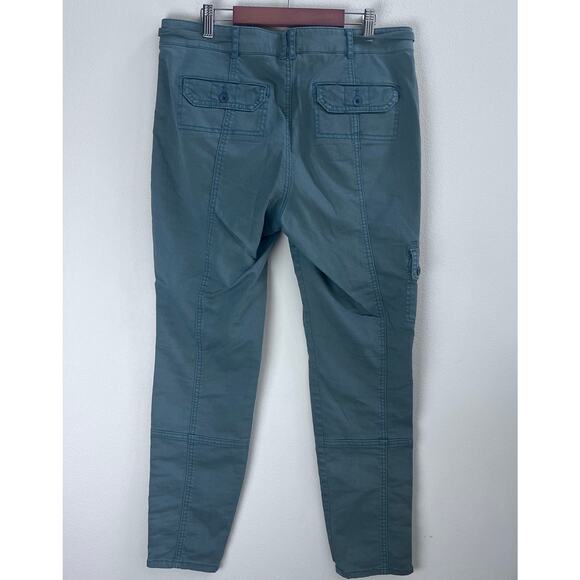 Sundance Sage Green Cargo Pants Size 6 Pull String Boho Cottage Casual Outdoor - Picture 2 of 8